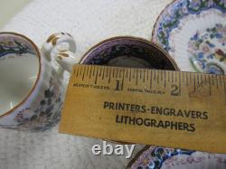 Booths England Old Dutch Antique Silicon China Demitasse Cups / Saucers-4 Sets