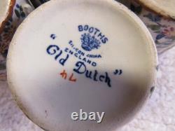 Booths England Old Dutch Antique Silicon China Demitasse Cups / Saucers-4 Sets