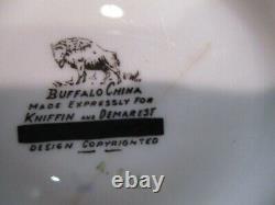 Buffalo China Mandalay Restaurant Ware 8 Demitasse Cups & Saucers Circa 1930