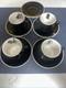 C&o Railway Restaurant Ware Silhouette Black & White Demitasse Cups & Saucers 9