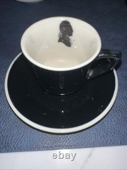 C&O Railway Restaurant Ware Silhouette Black & White Demitasse Cups & Saucers 9