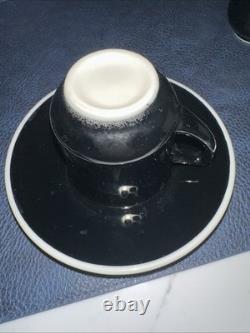 C&O Railway Restaurant Ware Silhouette Black & White Demitasse Cups & Saucers 9