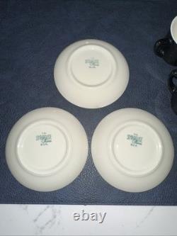 C&O Railway Restaurant Ware Silhouette Black & White Demitasse Cups & Saucers 9
