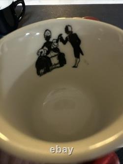 C&O Railway Restaurant Ware Silhouette Black & White Demitasse Cups & Saucers 9