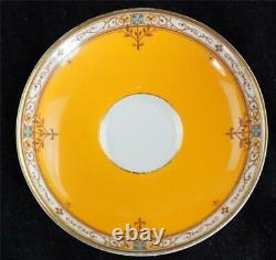 C1933 Royal Worcester Jewelled Demitasse Coffee Cup & Saucer