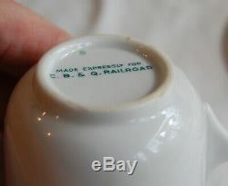 CB&Q RR Violets & Daisies Back Marked Demitasse Cup & Syracuse Demitasse Saucer