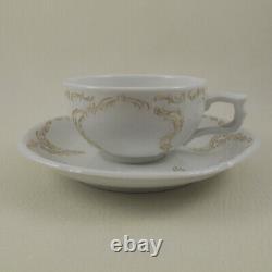 CLASSIC ROSE COLLECTION ROSENTHAL 8 Cups & Saucers 3029 Sanssouci Gold Embossed
