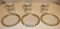 CS Prussia Carl Schlegelmilch Tea Pot, Platter & 6 demitasse cups/Saucers