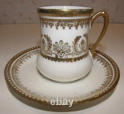 CS Prussia Carl Schlegelmilch Tea Pot, Platter & 6 demitasse cups/Saucers