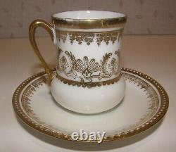 CS Prussia Carl Schlegelmilch Tea Pot, Platter & 6 demitasse cups/Saucers