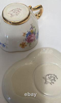 California Belleek Egg Shell Porcelain Miniature Demitasse Tea Cup and Saucer