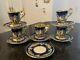 Capodimonte Blue & Gold Demitasse 5 Cups & 6 Saucerscherubshigh Relief Read