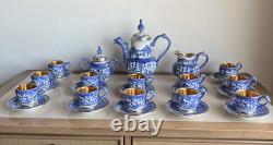 Capodimonte Demitasse 12 Sets Cup, Saucer, Coffee, Milk & Sugar Bowl DRS Italy