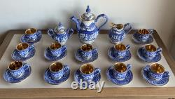 Capodimonte Demitasse 12 Sets Cup, Saucer, Coffee, Milk & Sugar Bowl DRS Italy