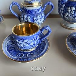 Capodimonte Demitasse 12 Sets Cup, Saucer, Coffee, Milk & Sugar Bowl DRS Italy