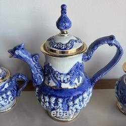 Capodimonte Demitasse 12 Sets Cup, Saucer, Coffee, Milk & Sugar Bowl DRS Italy