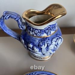 Capodimonte Demitasse 12 Sets Cup, Saucer, Coffee, Milk & Sugar Bowl DRS Italy