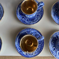 Capodimonte Demitasse 12 Sets Cup, Saucer, Coffee, Milk & Sugar Bowl DRS Italy