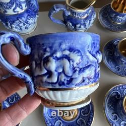 Capodimonte Demitasse 12 Sets Cup, Saucer, Coffee, Milk & Sugar Bowl DRS Italy