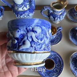 Capodimonte Demitasse 12 Sets Cup, Saucer, Coffee, Milk & Sugar Bowl DRS Italy