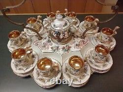 Capodimonte Set of 10 Demitasse Cups & Saucers with Sugar Bowl & Undertray LOOK