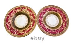 Carlsbad Austria 2 demitasse cups and saucers set with portraits c. 1884