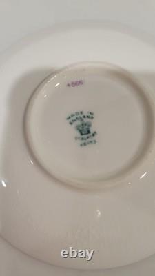 Cased 6 Coalport England Demitasse Cups And Saucers Yellow Gold 4566