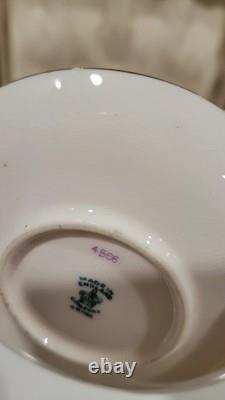Cased 6 Coalport England Demitasse Cups And Saucers Yellow Gold 4566