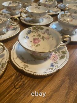 Castleton Sunnyvale China Demitasse Cups & Saucers Set Of Twelve