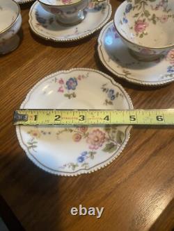 Castleton Sunnyvale China Demitasse Cups & Saucers Set Of Twelve