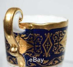Cauldon Demitasse Cup & Saucer with Raised Gold Decoration