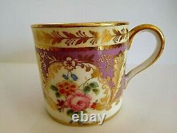 Cauldron Ltd Demitasse Coffee Cup And Saucer Hand Painted With Flower