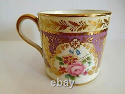 Cauldron Ltd Demitasse Coffee Cup And Saucer Hand Painted With Flower