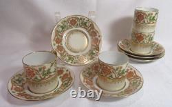 Charles Ahrenfeldt Limoges France Richard Briggs 4 Demitasse Cups 6 Saucers GC