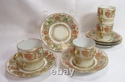 Charles Ahrenfeldt Limoges France Richard Briggs 4 Demitasse Cups 6 Saucers GC