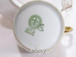 Charles Ahrenfeldt Limoges France Richard Briggs 4 Demitasse Cups 6 Saucers GC