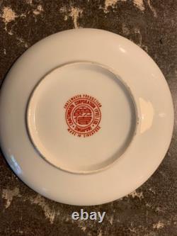 Chinese Famille Rose Medallion Set of 5 Demitasse Cups with Saucers Hand Painted