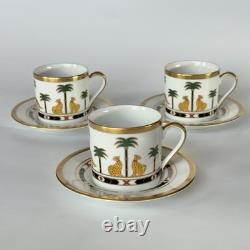Christian Dior Casablanca Demitasse Espresso Cup & Saucer SET of 3 Exquisite