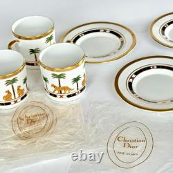 Christian Dior Casablanca Demitasse Espresso Cup & Saucer SET of 3 Exquisite