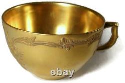 Chryso Healey Ceramics Gold Demitasse Cup & Saucer #1526 Set of 7 KPM Blank