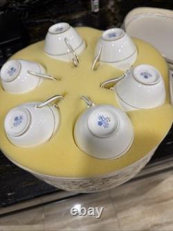 Coalport Admiral Blue Cobalt Demitasse Cups & Saucers Set Of 13