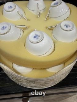 Coalport Admiral Blue Cobalt Demitasse Cups & Saucers Set Of 13