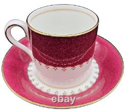 Coalport Demitasse Cup and Saucer England Bone China Set of 6 Tea Espresso