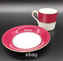 Coalport Demitasse Cup and Saucer England Bone China Set of 6 Tea Espresso