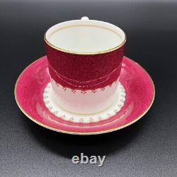 Coalport Demitasse Cup and Saucer England Bone China Set of 6 Tea Espresso