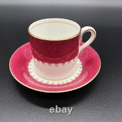 Coalport Demitasse Cup and Saucer England Bone China Set of 6 Tea Espresso