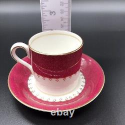 Coalport Demitasse Cup and Saucer England Bone China Set of 6 Tea Espresso