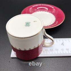 Coalport Demitasse Cup and Saucer England Bone China Set of 6 Tea Espresso