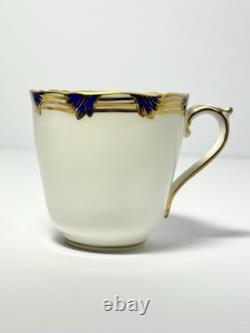 Coalport St. Malo 11 Cobalt Bone China Demitasse Cups 2 1/4 2.5oz & Saucers
