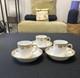 Collectible Three Sets Of French S&egrave;vres-style Demitasse Cups And Saucers